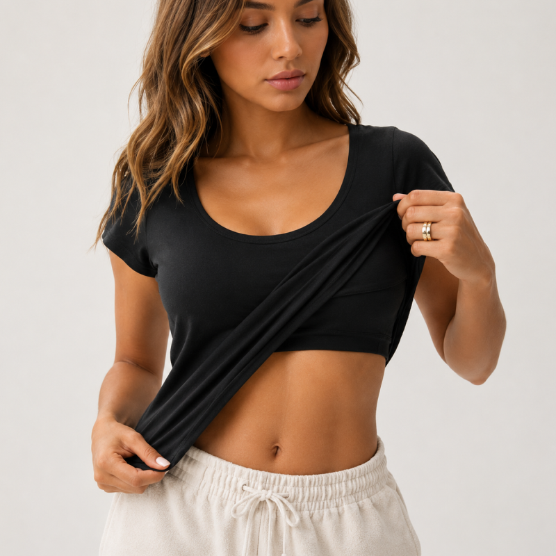 T-shirt à brassière intégrée