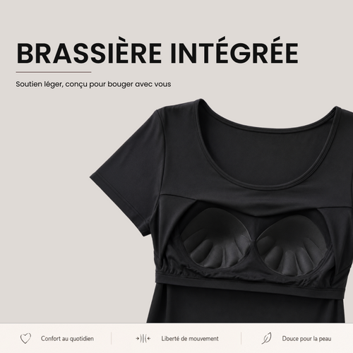 T-shirt à brassière intégrée