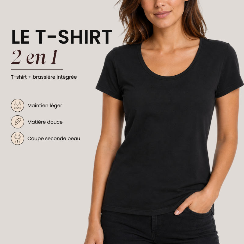 T-shirt à brassière intégrée
